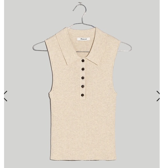 Madewell Owen Polo Sweater Tank - Picture 1 of 10